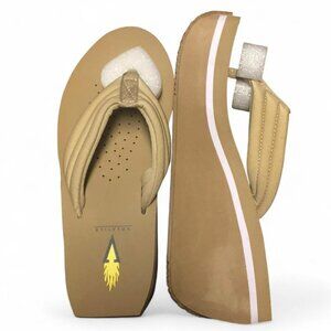 Volatile Zoe Beige Platform Sandals